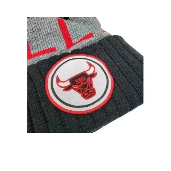 NBA Chicago Bulls Basketball‎ Beanie Black And Gray Hat - Picture 10 of 10